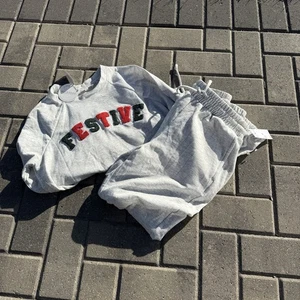 Workshop Republic Juego de 2 Piezas Gris Rojo Verde Sudadera Jogger Nueva con Etiquetas $58 Pequeña - Imagen 1 de 6