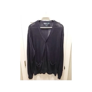 Polo Ralph Lauren NWT Mens Blue 100% Linen Cardigan Sweater Size XXL 2XL - Picture 1 of 12