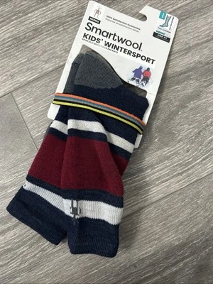 Smartwool Kid’s Wintersport Stripe Ski Socks Merino Wool Over the Calf Sz S 9-11 - Image 1 of 4