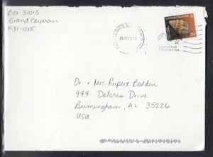 CAYMAN ISLANDS Werbesprech George Town nach Birmingham 20.11.2015 gestempelt - Bild 1 von 1