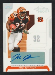 RUDI JOHNSON 2006 NFL Playoffs Signature Proof Autograph #54 SP AUTO #34/50 SSP - Picture 1 of 2
