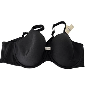 Cacique Damen Gr. 46C Schwarz Baumwolle T-Shirt BH Bügel Formgebung Neu mit Etikett  - Bild 1 von 6