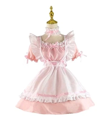 2x-3x US Plus Size Costume French Maid Apron Dress Cosplay Gloves Halloween - Image 1 of 4