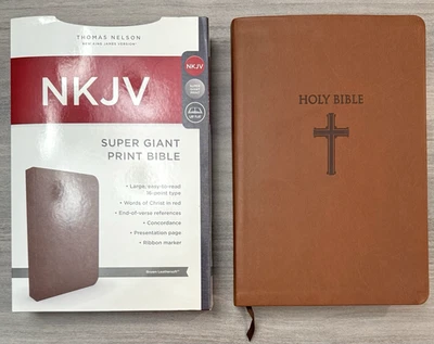 Super Giant Print Bible NKJV Imitation Leather Largest Print 16 point Red Letter - Image 1 of 4