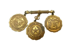 Vintage Metall Bronze Medaillen Medaillons tolles Siegel New Jersey Texas Illinois 1818 - Bild 1 von 11