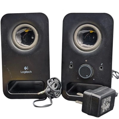 Logitech Z150 Multimedia 2.0 Computer 3.5mm Speakers with Power Adapter Black - Image 1 of 4