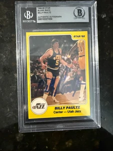 1984-85 Star Company Billy Paultz Blank Back Auto Signed BAS Slabbed - Picture 1 of 2