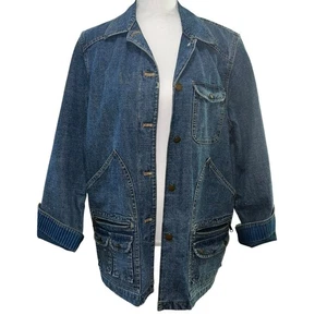 Vintage Ralph Lauren Jeans Co Denim Car Chore Barn Coat Field Jacket Y2K MED - Bild 1 von 10