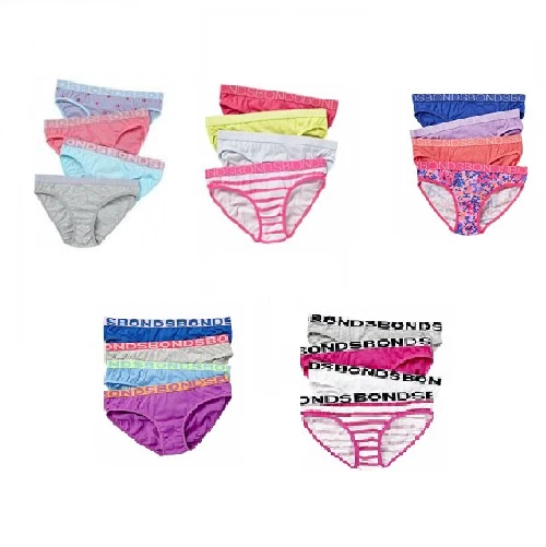 12 Pairs X Bonds Girls Underwear Kids Briefs Knickers Undies Assorted Colours - image 1 of 4