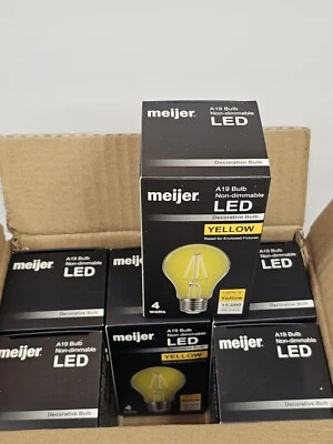 Meijer 4W Non Dimmable LED Decorative Light Bulb YELLOW - 6 PACK - Image 1 of 4