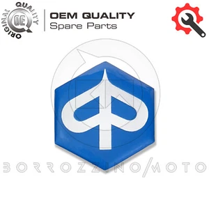 PIAGGIO LOGO ABZEICHEN AUFKLEBER SECHSECKIG HARZ PIAGGIO ZIP SP 50 1996-2000 - Bild 1 von 3