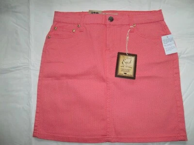 Earl Jean Denim Polka Dot Stretch Rhinestone Pencil Mini Skirt Size 4 NWT - Image 1 of 4