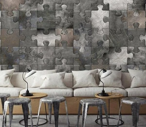 3D Gris Puzzle ZHU1563 Mural Fotomural Extraíble Zoe - Imagen 1 de 11