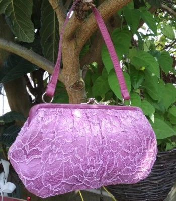 Small Purple Lace Evening Bag. Vintage Inspired - Image 1 of 4