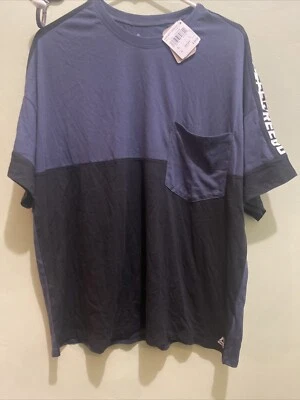 Camisa de entrenamiento Reebok para mujer talla L bloques de colores negra/azul nueva camisa informal nueva con etiquetas Foto 1 de 4