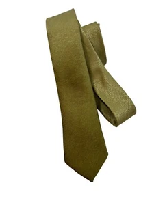 Kenneth Cole NY De Colección Para Hombre Corbata Sulk Gold 60” x 2” Brillante Tinte Verdoso Elegante - Imagen 1 de 16