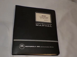 Motorola Micor FM Railroad radios Instruction manual Binder Receiver Transmitter - Zdjęcie 1 z 11