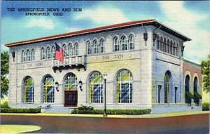 The Springfield News And Sun Springfield Ohio Postcard Unposted - Picture 1 of 2
