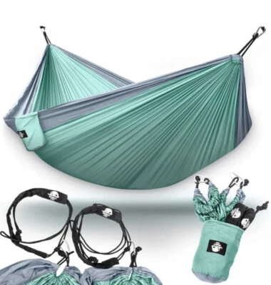 Hamaca LEGIT CAMPING - Hamaca Árbol 2 Personas - Grafito/Verde Mar Nueva en Paquete Foto 1 de 3