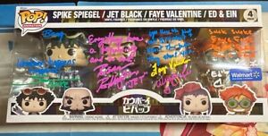 Funko Pop! Animation Cowboy Bebop Spike Spiegel Faye Jet Black Ed & Ein Signed