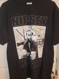 Camiseta Nipsey Hussle Algodón Negra Para Hombre Grande - Imagen 1 de 6