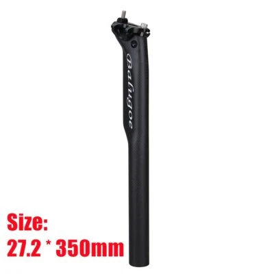 Tija de sillín de bicicleta de carbono MTB tija de sillín de bicicleta de carretera 27,2/30,8/31,6*350/400 desplazamiento 25 Foto 1 de 4