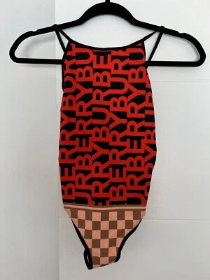Burberry Niñas Sandi Bufanda Traje de Baño Una Pieza Diseñador Logo Patrón Talla 12 Foto 1 de 4