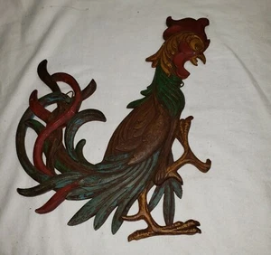 Vintage Syroco Fighting Rooster  Wall Hanging Plaque 1965  cp  - Picture 1 of 8