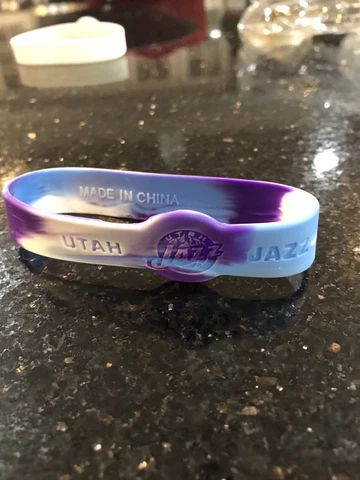 Utah Jazz Nba logo silicone wristband bracelet adult Tie Dye Cover