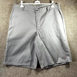 Genuine Dickies Workwear Chino Shorts Men's 42 Gray Logo Slash Pockets Zip Fly - Picture 1 of 9