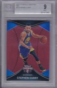 STEPHEN CURRY 2016-17 Panini Totally Certified Red #14 BGS 9 #'d 124/199