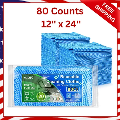 BRANDED AIDEA Handi Wipes, Multi-Purpose Towel Reusable Cleaning Cloths, Handi Domestic