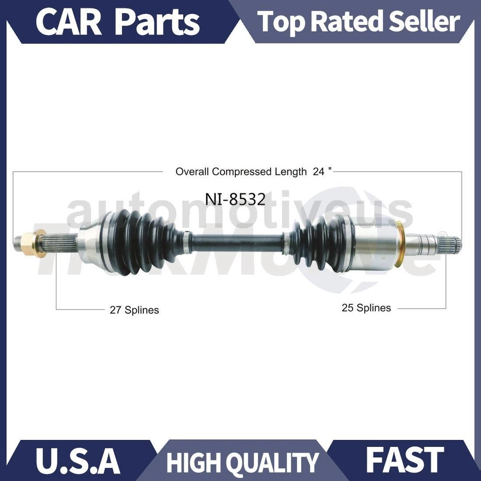 Eje delantero derecho CV 1x TrakMotive para Infiniti M35 2006 2007 2008 Foto 1 de 1