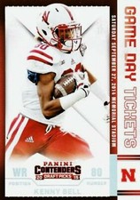 2015 Panini Contenders Draft Picks Game Day Tickets #80 Kenny Bell RC Nebraska
