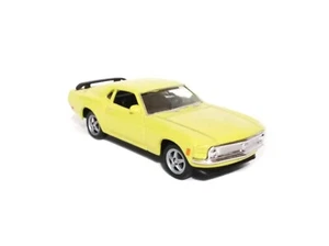 Welly 1/60 Ford Mustang 1970 Yellow Voiture Miniature 1/64 - Foto 1 di 4