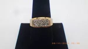 Gent's 10K Yellow Gold Diamond Ring 5.2g Size:10 (TDY024612) - Picture 1 of 6