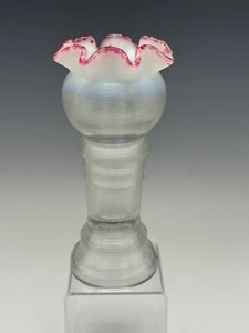 Vintage Jefferson Spool Vase Opalescent Glass #73 Novelty Bulb Forcing Vase - Picture 1 of 7