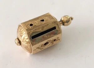 Antique Victorian 14k Fancy Tape Measure AS IS - Picture 1 of 7