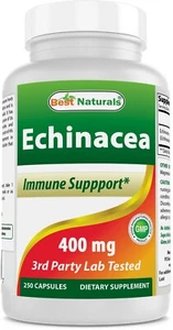 Best Naturals Echinacea 400 mg 250 Capsules - Picture 1 of 7