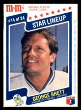 1987 M&M's Baseball Trading Cards (Hand Cut) #14 George Brett - KC Royals