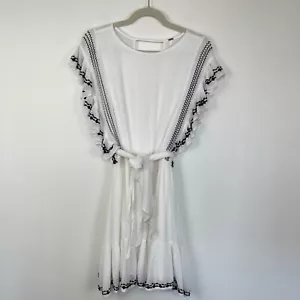 Abito Free People da donna bianco medio nero arricciacapelli fine settimana brunch pantaloncini - Foto 1 di 15