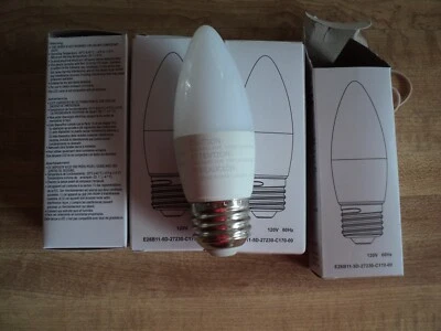 LED 2W E26 B11 Light Bulb 4Pcs Dimmable Frosted 25W Equivalent Warm White Lon... - Image 1 of 2