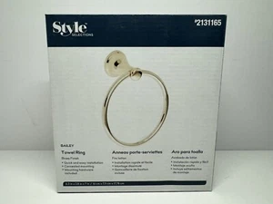 Style Selections Bailey Brass Wall Mount 6.3" Towel Ring Model #FSI 2457TR BRS - Picture 1 of 3