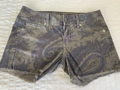 Pantalones cortos elásticos Anamerican Eagle pana verde cachemira para mujer talla 0 Foto 1 de 4