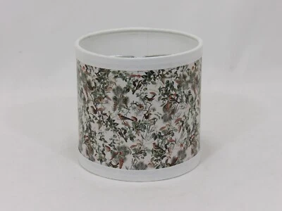 Botanical Print Paper Lamp Shade, 5" candelabra clip on - Image 1 of 2