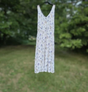 DIP Damen Sommerkleid Größe 16 Creme gefüttert Blumenmuster fließend Neu mit Etikett - Bild 1 von 7