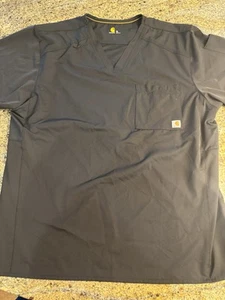 Carhartt Force Flex Men's Scrub Size Top XL Modern Fit C15106 Black - Picture 1 of 11