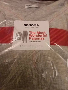SONOMA GOODS FOR LIFE The Most Wonderful Pajamas 2-Piece Set Size S New With Tag - Picture 1 of 4