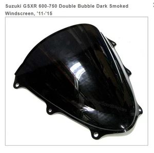 Suzuki GSX-R600/750 Replacement Dark Smoked Double Bubble Windshield, '11-'15 - Picture 1 of 4