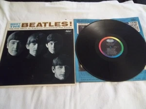 The Beatles Meet The Beatles! LP Capitol T-2147 RAINBOW SWIRL XLNT - Picture 1 of 2